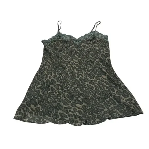 Victoria's Secret Vintage Y2k Medium Leopard Cheetah Print Slip Dress Sheer - Picture 2 of 8